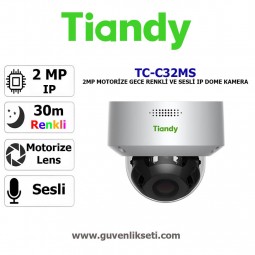 Tiandy TC-C32MS 2mp Sesli Starlight Motorize ip Dome Kamera
